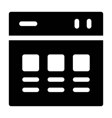 tarayıcı düz vektör simgesi