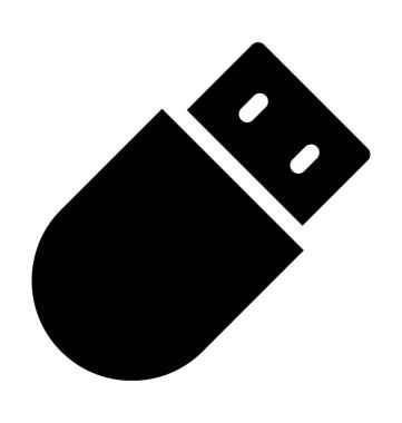 usb düz vektör simgesi