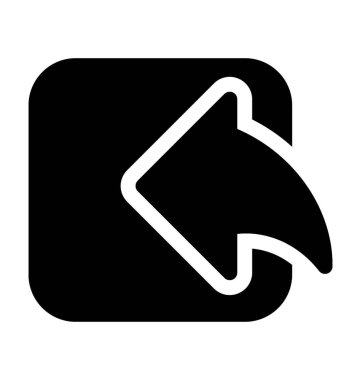 Sol işaret düz vektör simgesi