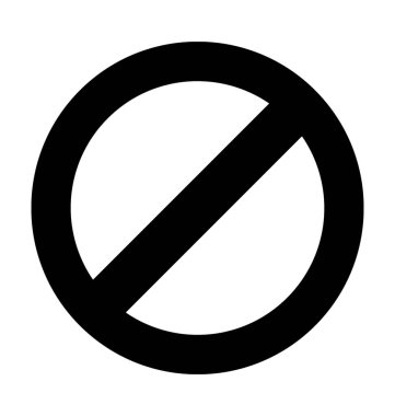 Yasak düz vektör simgesi