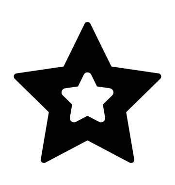Düz vektör yıldız Iconflat vektör simgesi