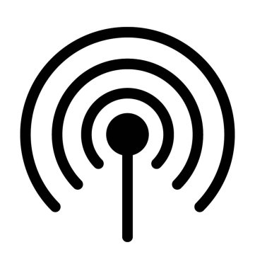 Karısı sinyalleri düz vektör simgesi