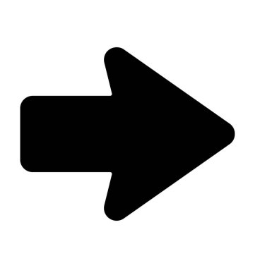 Sağ ok düz vektör simgesi