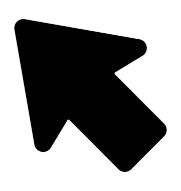 Sol düz vektör simge yukarı ok