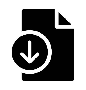 Dosya Downloadingflat vektör simgesi