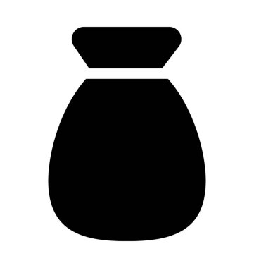 Para çantası düz vektör simgesi