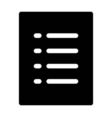 Liste düz vektör simgesi
