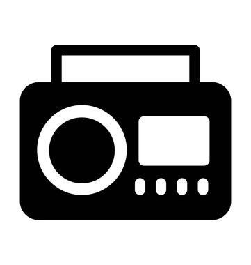 Boombox düz vektör simgesi