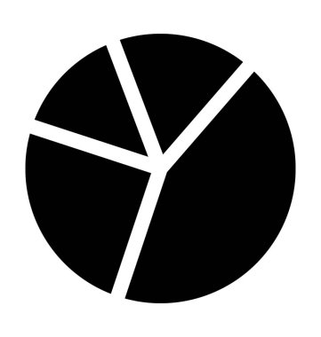 Pasta grafiği düz vektör simgesi