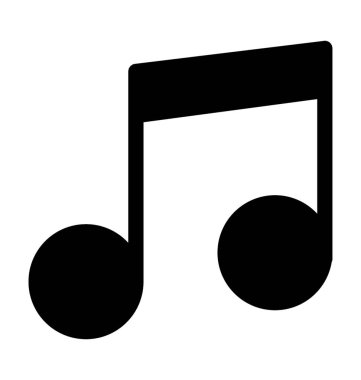Müzik Noteflat vektör simgesi