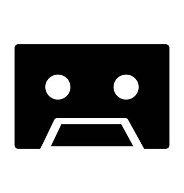 Ses Cassetteflat vektör simgesi