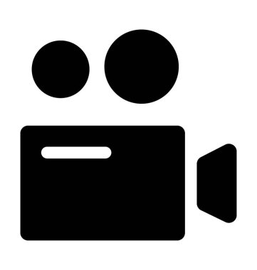 Film kamera düz vektör simgesi