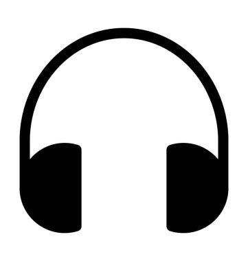 kulaklık düz vektör simgesi