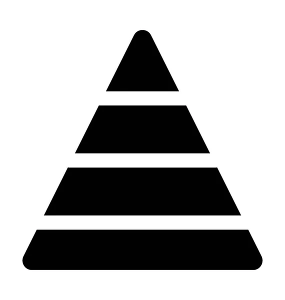 Piramis Szintek Lapos Vector Icon — Stock Vector