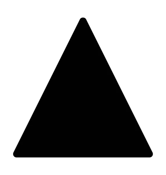 Driehoek Platte Vector Icon — Stockvector