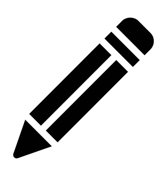 Lead Pencil Flat Vector Icon — Stock Vector