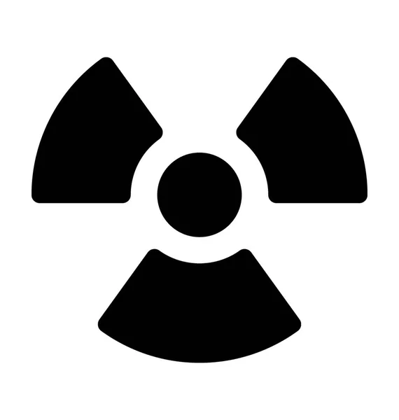 Radioactivity Symbol Flat Vector Icon — Stock Vector