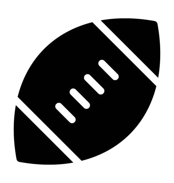 Icono Vector Plano Rugby — Vector de stock