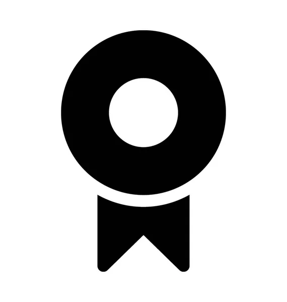 Badge Récompense Icône Vectorielle Plate — Image vectorielle