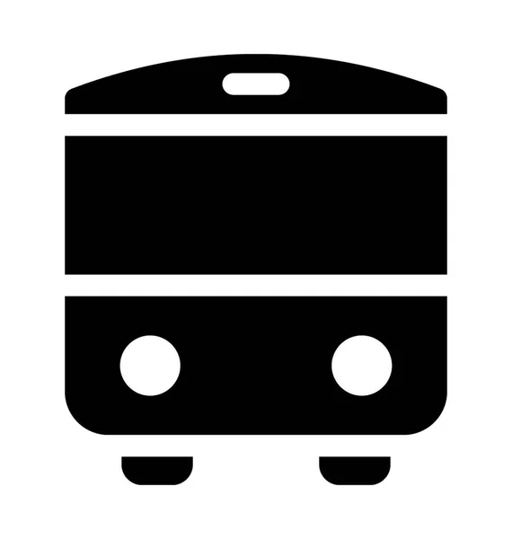 Öffentliche Bus Flache Vektor Symbol — Stockvektor