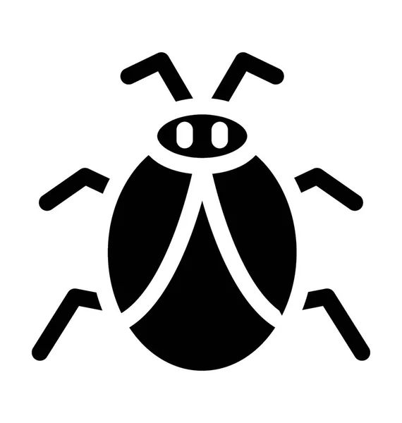 Sinal Bug Flat Vector Icon —  Vetores de Stock