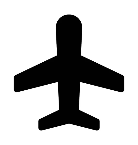 Avión Plano Vector Icono — Vector de stock