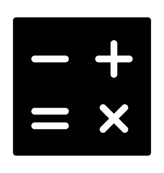 Icône Vectorielle Plate Touches Calculatrice — Image vectorielle