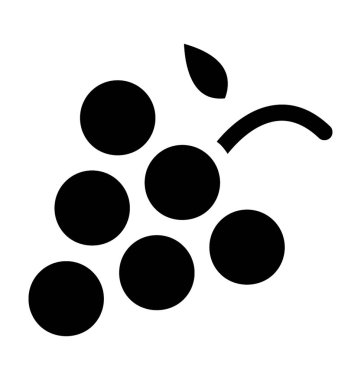 Üzüm düz vektör simgesi