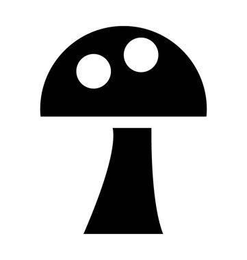 Mantar düz vektör simgesi