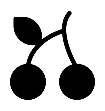 kiraz düz vektör simgesi