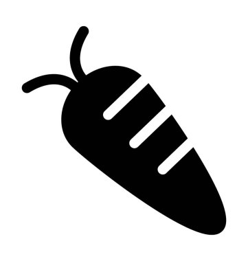 Havuç düz vektör simgesi