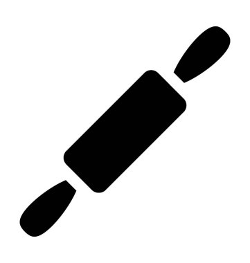 Oklava düz vektör simgesi