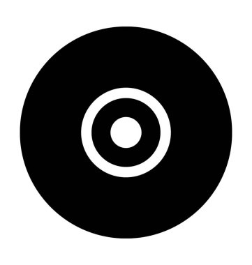 CD düz vektör simgesi