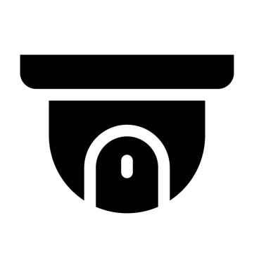 Güvenlik kamera düz vektör simgesi