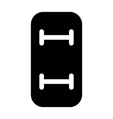 Kaykay düz vektör simgesi