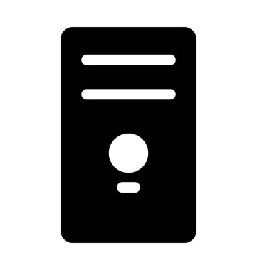 PC kule düz vektör simgesi