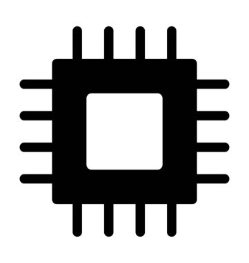 İşlemci Chipflat vektör simgesi