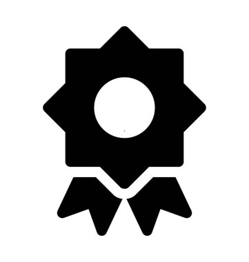  Şerit rozet düz vektör simgesi