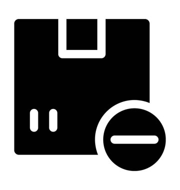 Kutu düz vektör simgesini Kaldır