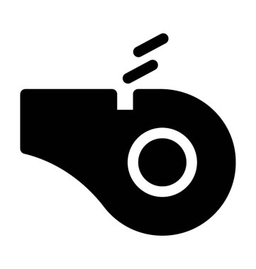 Düdük düz vektör simgesi