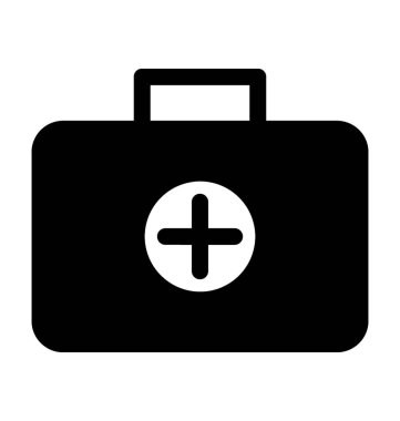 İlk yardım düz vektör simgesi
