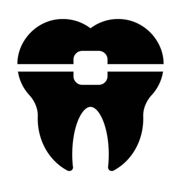 Diş yardım düz vektör simgesi