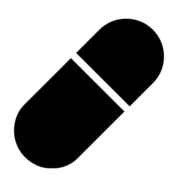 kapsül düz vektör simgesi