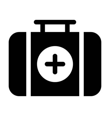 İlk yardım düz vektör simgesi