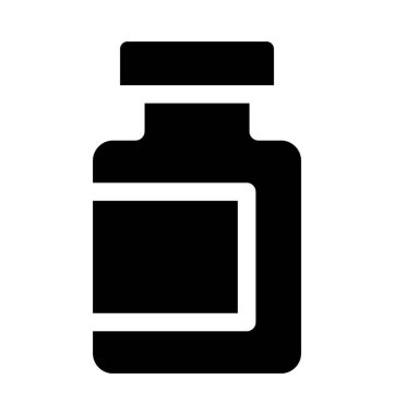 Tıp kavanoz düz vektör simgesi