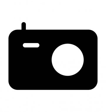 kamera düz vektör simgesi