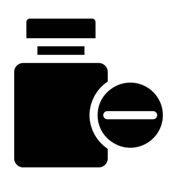 Tıp kavanoz düz vektör simgesi