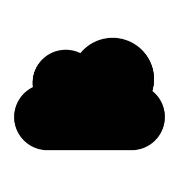 bulut düz vektör simgesi