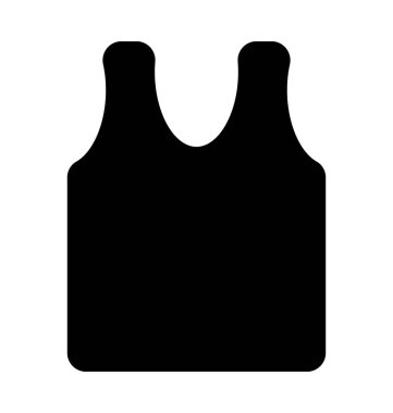 Yelek düz vektör simgesi