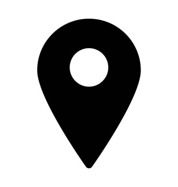harita pin düz vektör simgesi